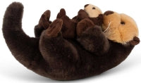 Animigos World Of Nature Lying Otter With Baby