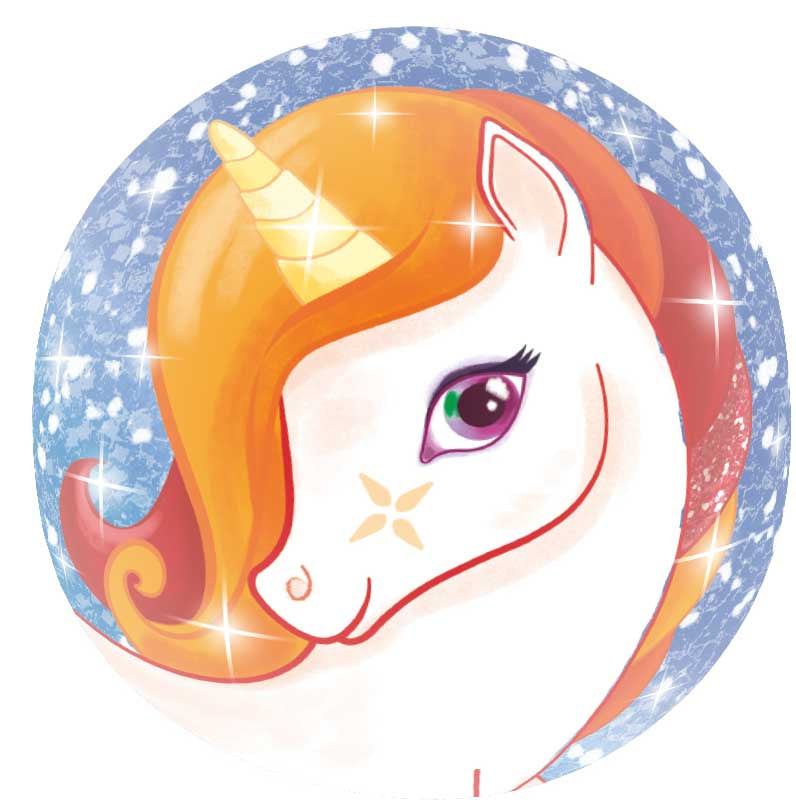 Ball Jet 3.3cm Unicorn 4 Assorted Cols