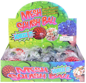 Ball Mesh Squeeze 7.5cm 4 Assorted Cols