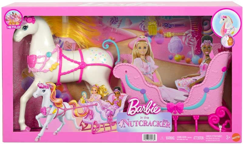 Barbie Fantasy Nutcracker Land Of Sweets Horse & Sled