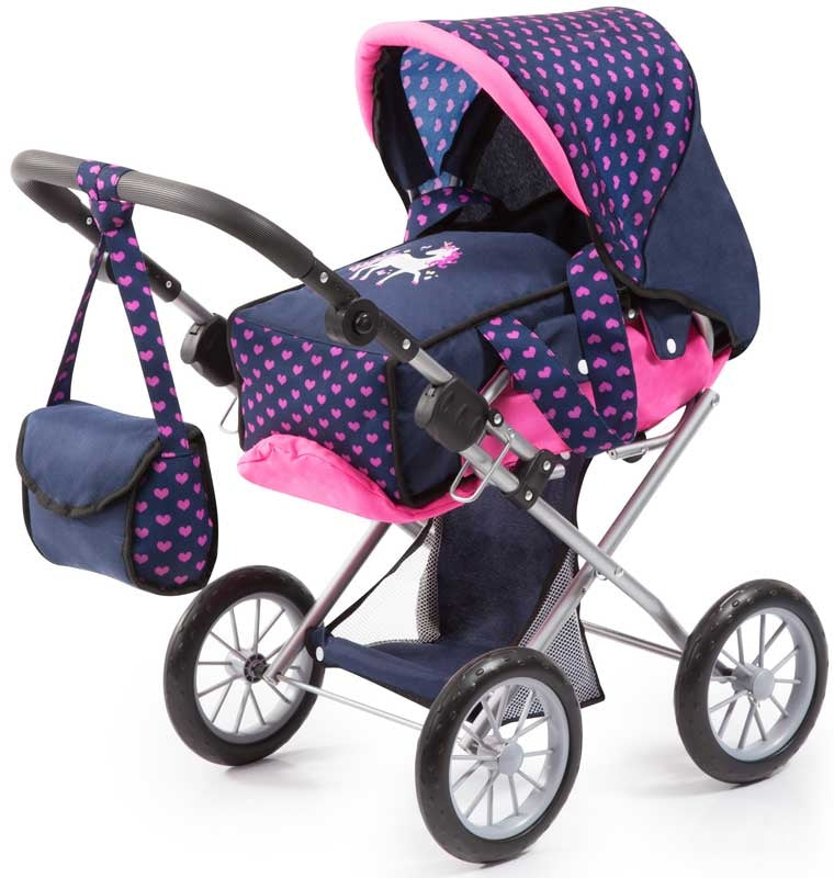 Bayer Design Dolls Pram City Star - Blue And Pink