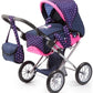 Bayer Design Dolls Pram City Star - Blue And Pink