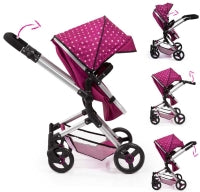 Bayer Design Dolls Pram Neo Vario - Dark Pink