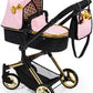 Bayer Design Dolls Pram Neo Vario - Pink And Black