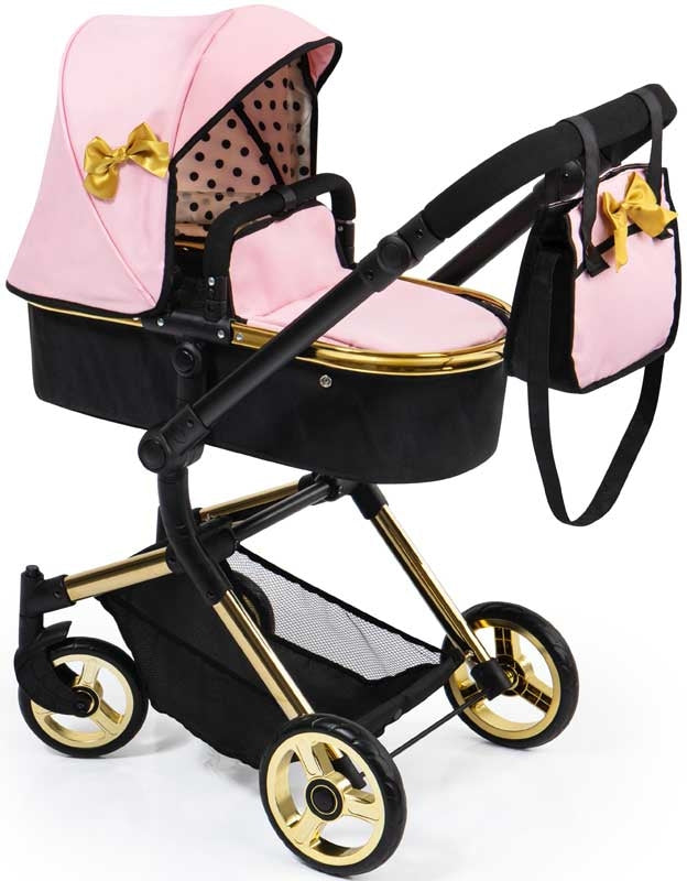 Bayer Design Dolls Pram Neo Vario - Pink And Black