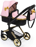 Bayer Design Dolls Pram Neo Vario - Pink And Black