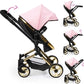 Bayer Design Dolls Pram Neo Vario - Pink And Black