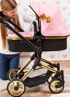 Bayer Design Dolls Pram Neo Vario - Pink And Black