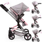 Bayer Design Dolls Pram Neo Vario -pink And Grey