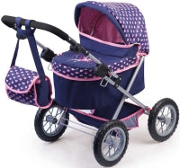 Bayer Design Dolls Pram Trendy - Blue And Pink