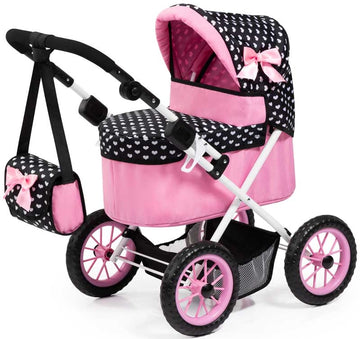Bayer Design Dolls Pram Trendy - Pink And Black