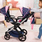 Bayer Design Dolls Pram Twin Xeo - Blue And Pink