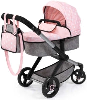 Bayer Design Dolls Pram Xeo - Pink And Grey