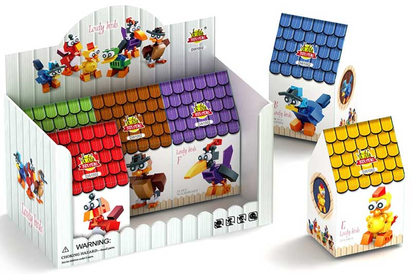 Blocks Birds Kit 6 Assorted