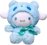 "Discover adorable Kuromi Melody Transformed Panda Sheep Plush Toys by Sanrio for Kids!"