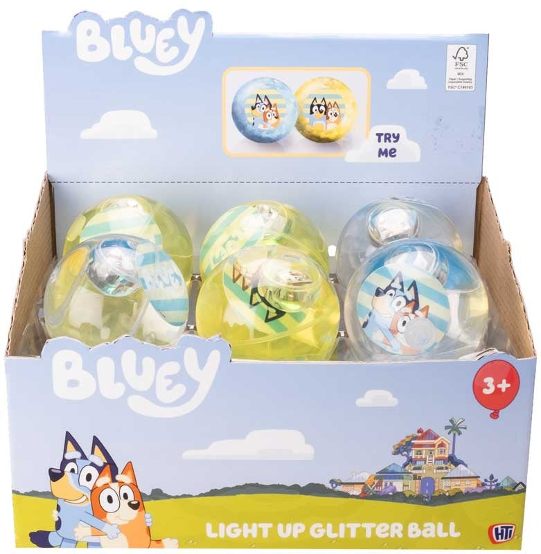 Bluey Light Up Glitter Ball Assorted