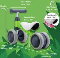Boldcube - Baby Balance Bike: Frog - Green