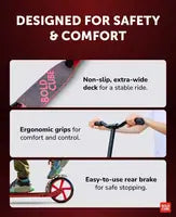 Boldcube - Big 2 Wheel Scooter: Burgundy