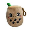 12cm Bubble Tea Plush Keychains - Yellow, Pink, Green, Purple, Blue, Brown Fun