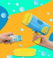Bubble Gun B/o 36 Hole w/50ml Bubble Tub And Dish