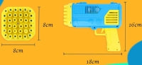 Bubble Gun B/o 36 Hole w/50ml Bubble Tub And Dish