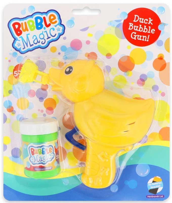 Bubble Gun Friction Duck w/50ml Bubble Tub
