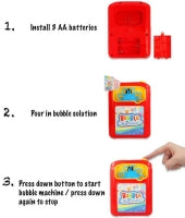 Bubble Machine B/o w/50 Ml Bubble Tub