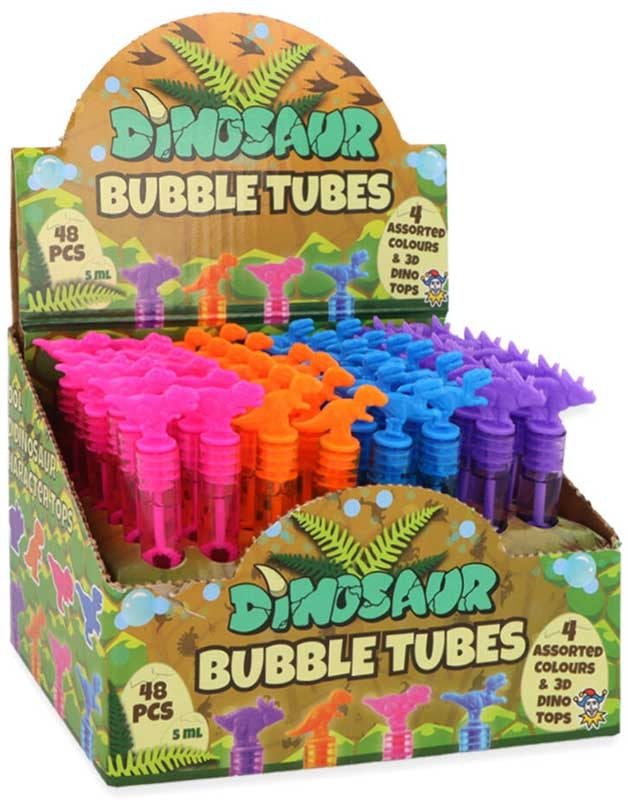 Bubble Tube Dinosaur 5ml 10.5cm Assorted