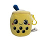 12cm Bubble Tea Plush Keychains - Yellow, Pink, Green, Purple, Blue, Brown Fun