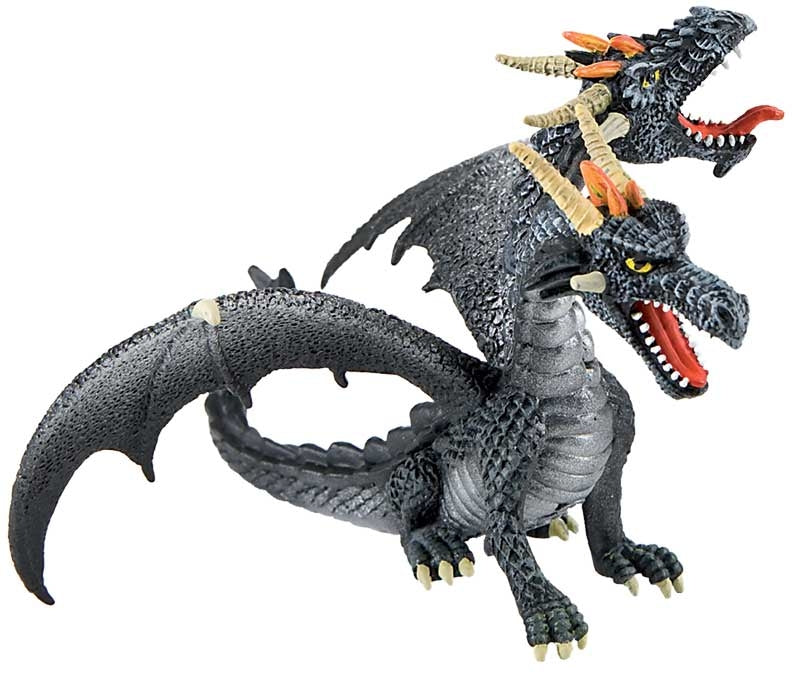 Bullyland - Dragon Double-headed Black 75597