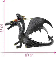 Bullyland - Dragon Double-headed Black 75597