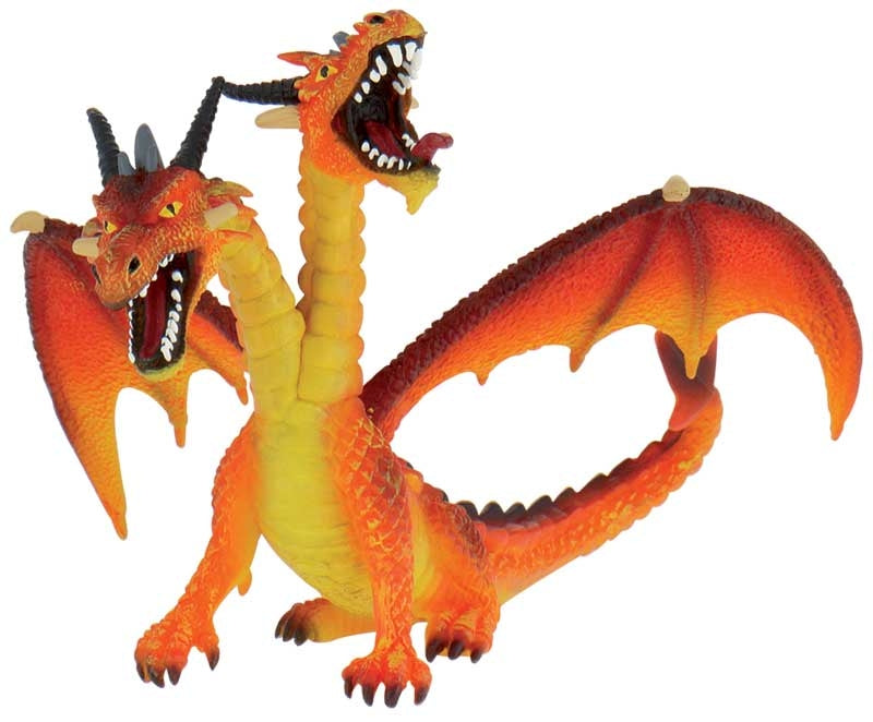 Bullyland - Dragon Double-headed Orange 75598