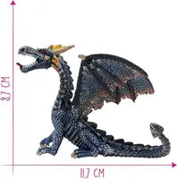 Bullyland - Dragon Sitting Blue/silver 75594