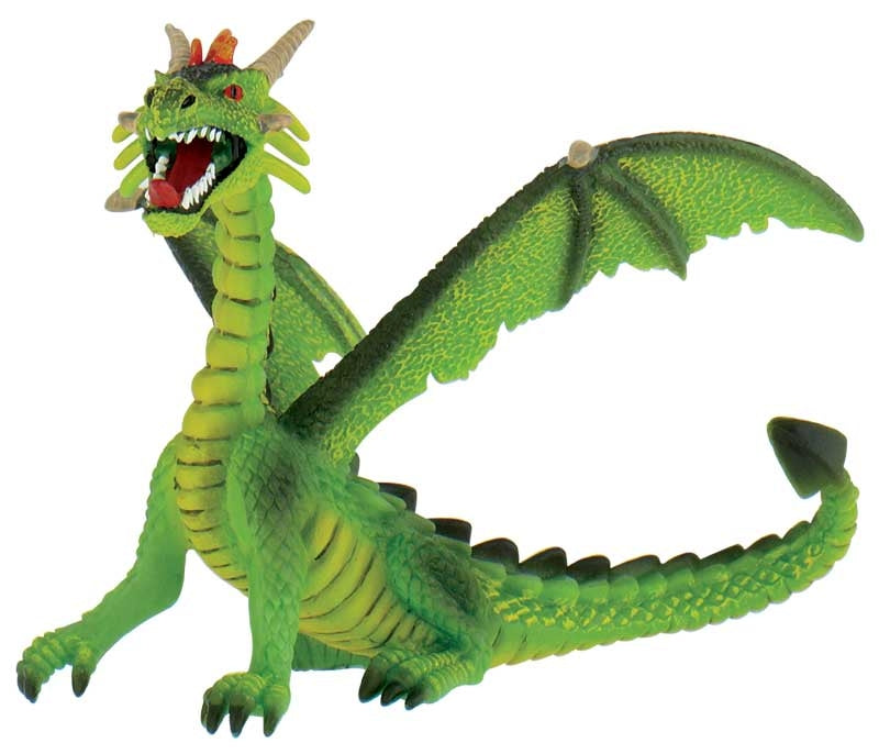 Bullyland - Dragon Sitting Green 75593