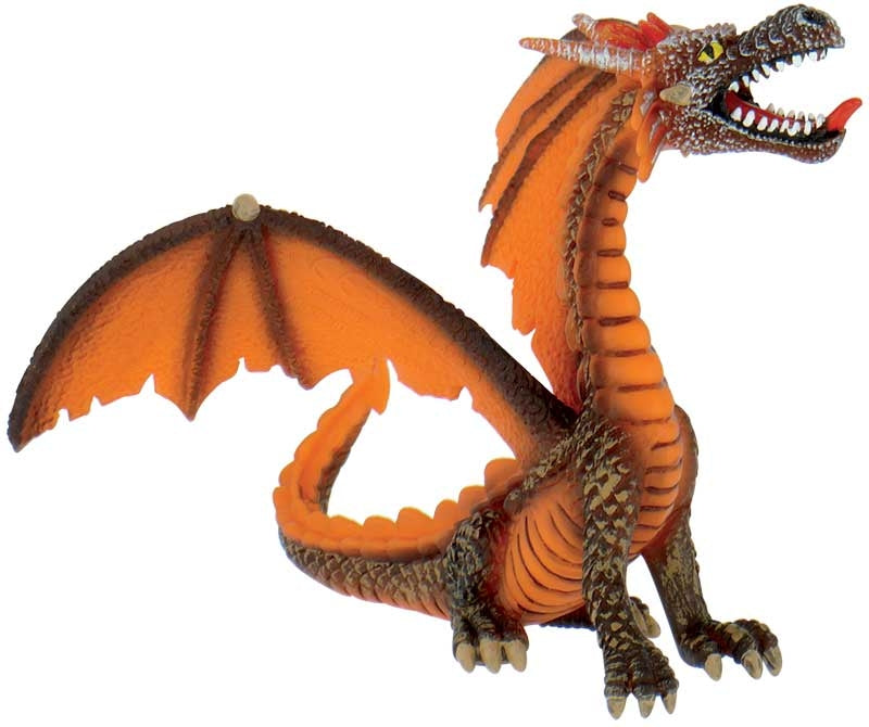 Bullyland - Dragon Sitting Orange 75595
