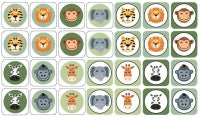 Cards Mini Jungle Snap Game 28 Pcs
