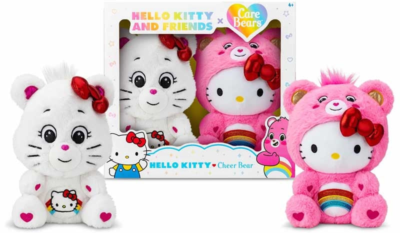 Care Bears 25cm Plush - Hello Kitty 2pk