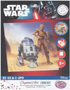 Craft Buddy - r2 - d2 & C - 3po - 18x18cm Crystal Art Card