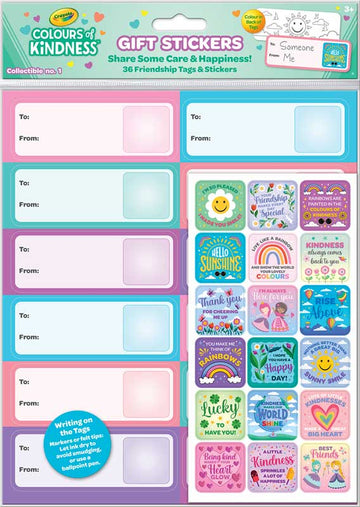 Crayola Gift Stickers With Friendship Tags