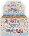 Crayon Wax 4 Pc Box 8cm Dinosaur