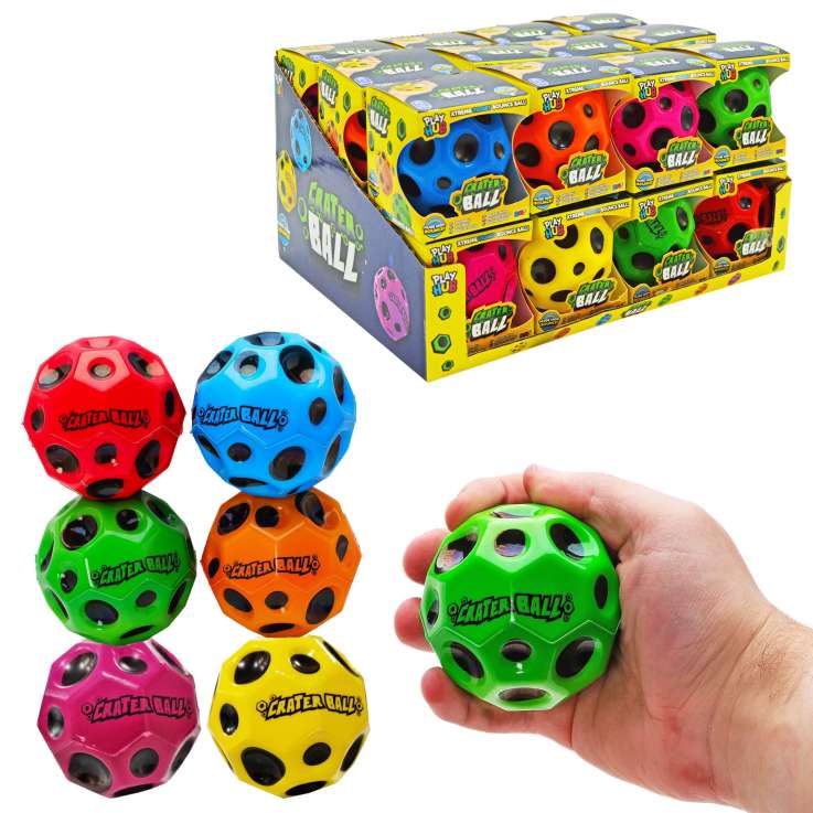 Crater Ball Xtreme Fidget Bounce Ball - Fun 6.5cm Toy in Random Color