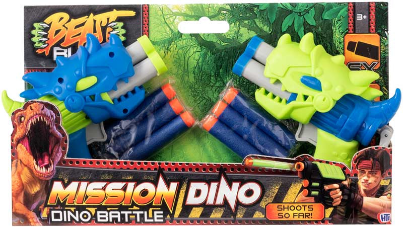 Dino Battle Dart Guns Assorted