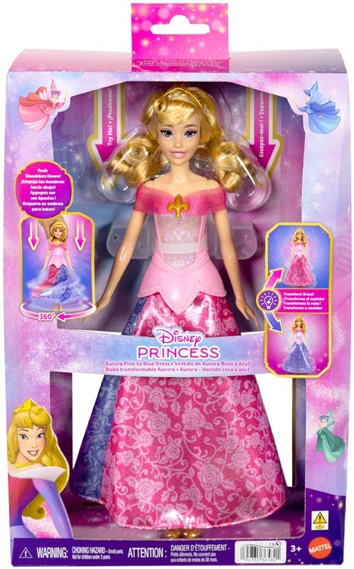 Disney Princess Pink To Blue Dress Aurora Fashion Doll