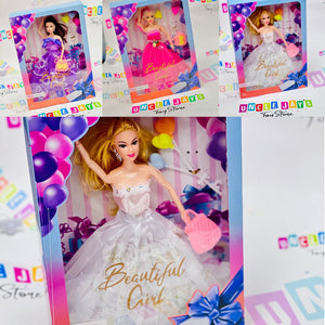 "Fashion Doll Set - Beautiful Girl in 3 Colors for Endless Fun!