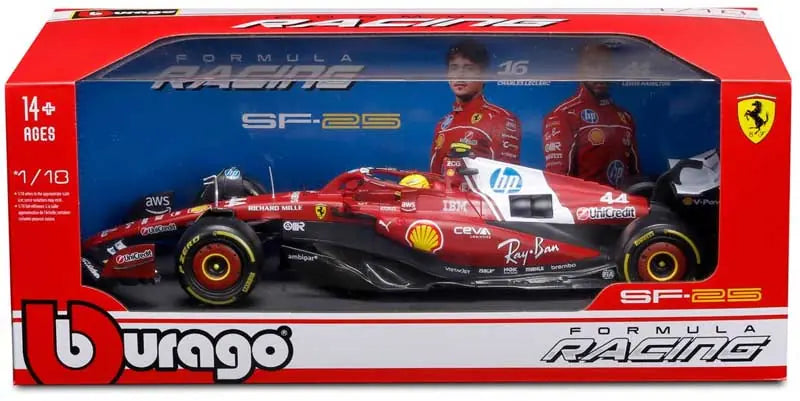 f1 Ferrari sf-25 2025 Hamilton With Helmet 1:18
