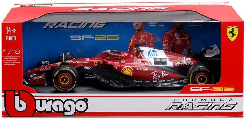 f1 Ferrari sf-25 2025 Leclerc With Helmet 1:18