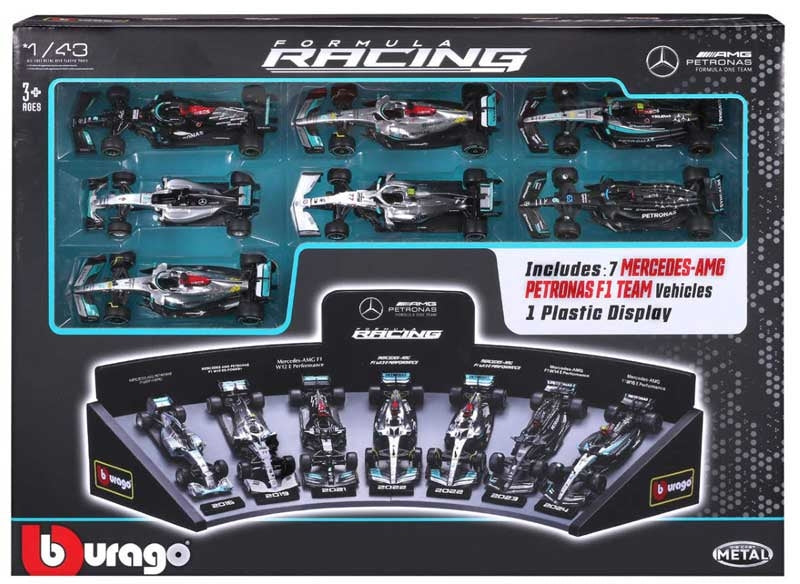 f1 Mercedes Amg Deluxe Gift Set W/display Stand 1:43