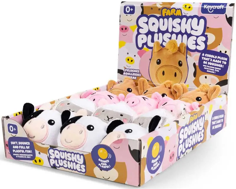 Farm Animal Squishy Plushies Sensory Toys Assorted