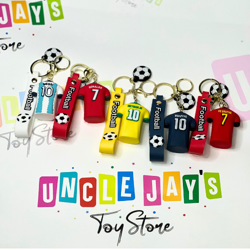 Football T shirt keychains and Bracelet