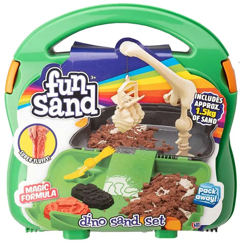 Fun Sand Case Dinosaur And Construction Assorted